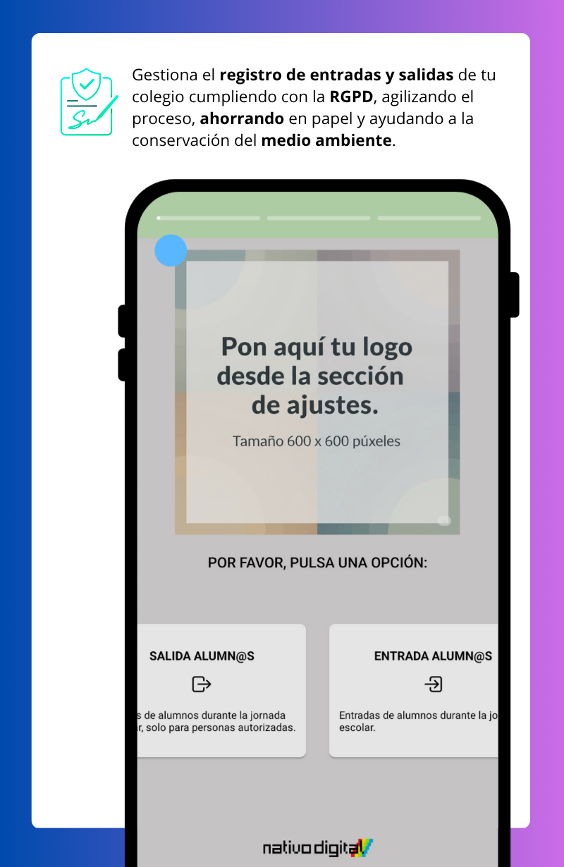 Pantalla principal de la aplicación